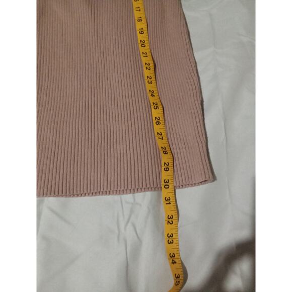 Salina Backless Ribbed Knit Mini Sweater Dress Taupe  Size XL New With TAGS - Picture 9 of 13